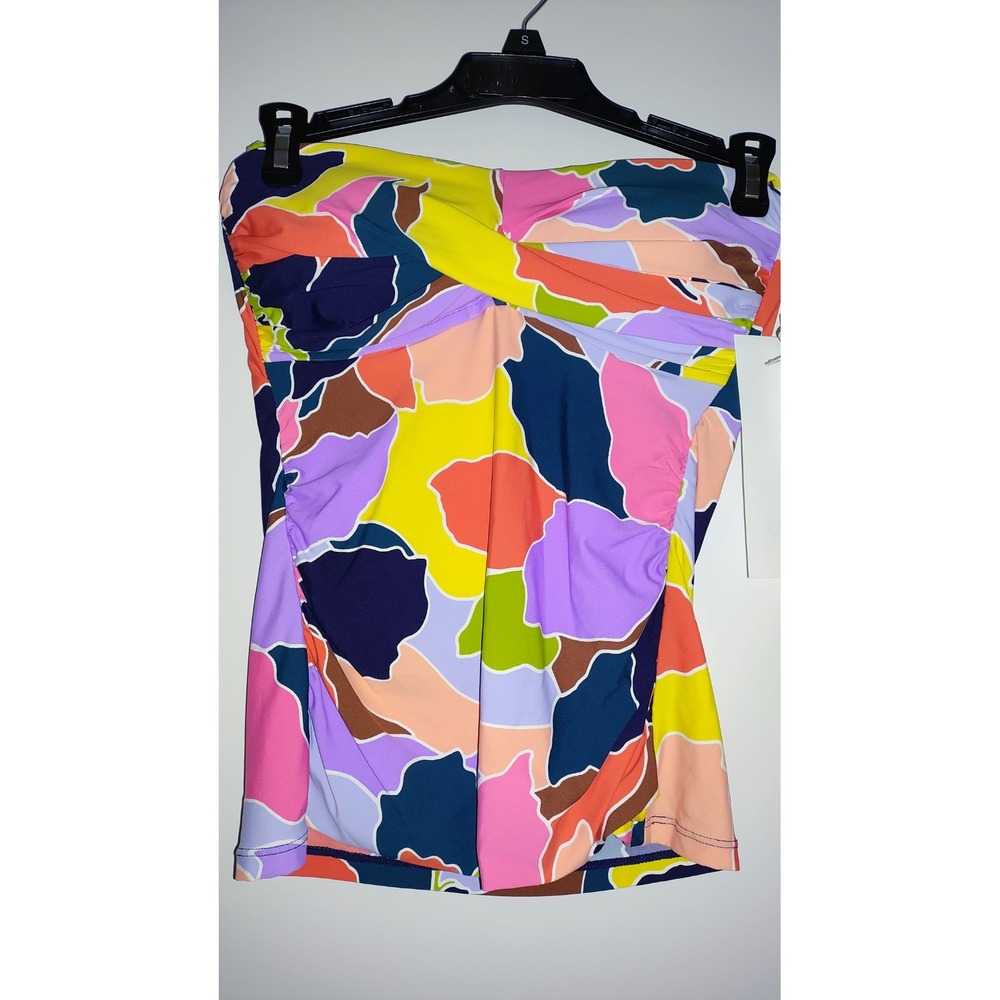 Anne Cole Multicolor Swim Top Detachable Halter Straps Size XS New with Tags